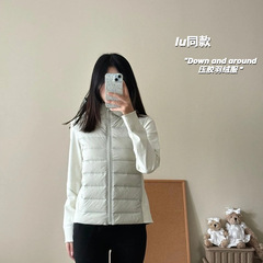 lulu轻薄羽绒服女白鸭绒跑步瑜伽运动羽绒衣短款连帽高端羽绒外套