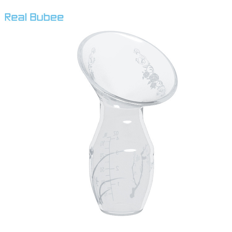 Real Bubee手动电动吸奶器伴侣全硅胶防溢乳母乳收集器|ru