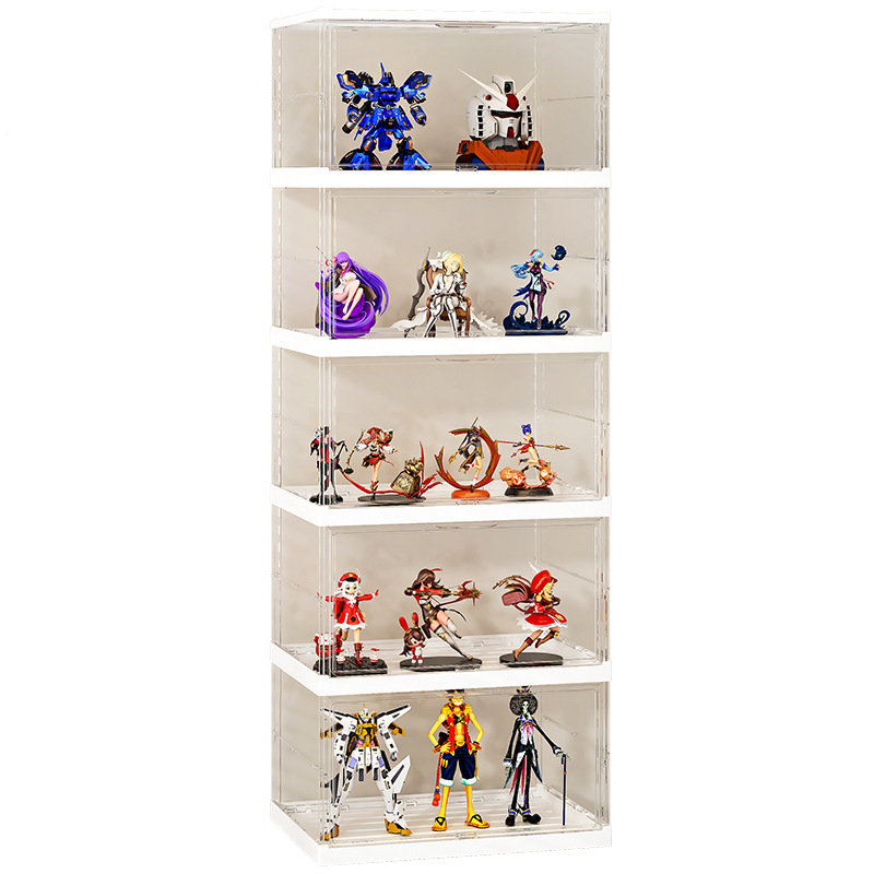 Integrated folding transparent shoe box household toy storage…
