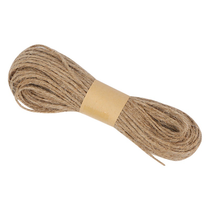 2mm cuerda de yute para hornear caja de embalaje cuerda de flejado usando cuerda de etiqueta hecha a mano pared de la foto de bricolaje línea de cuerda trenzada Vintage