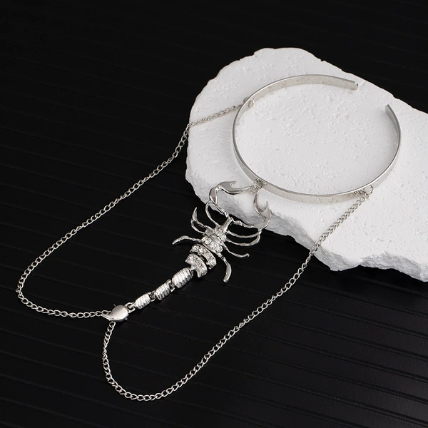L397-6 Silver Scorpion Armband
