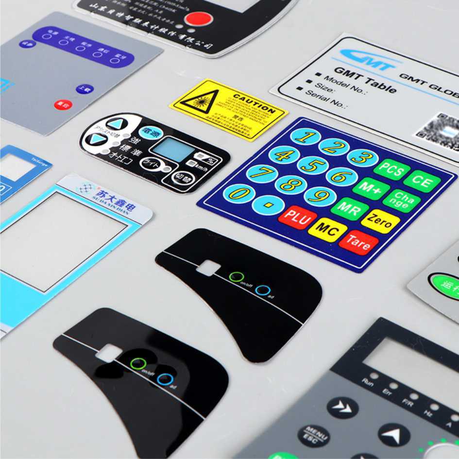 PC亚克力面板PVC触摸按键薄膜开关PET仪表面贴铭牌电器标贴印刷