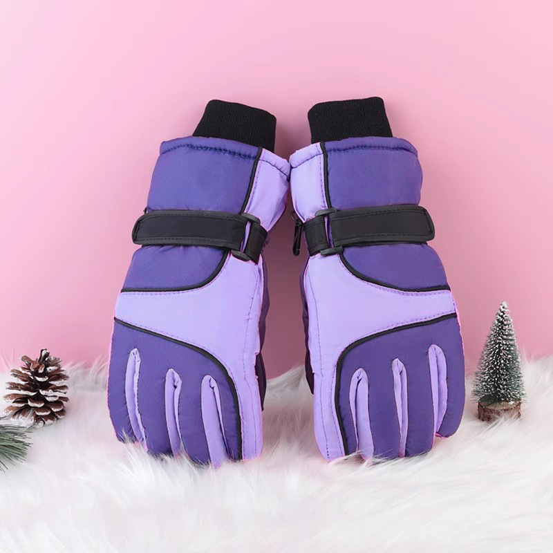 Kazimeng invierno hombres y mujeres pareja a prueba de frío a prueba de viento impermeable antideslizante ciclismo esquí engrosada cálidos guantes de pantalla táctil