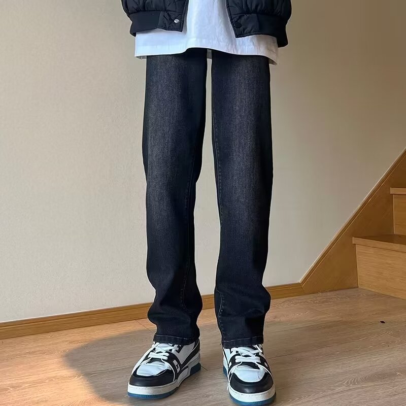 2024 jeans pantalones rectos sueltos delgados de verano para niños pantalones anchos de seda de hielo de verano para hombres