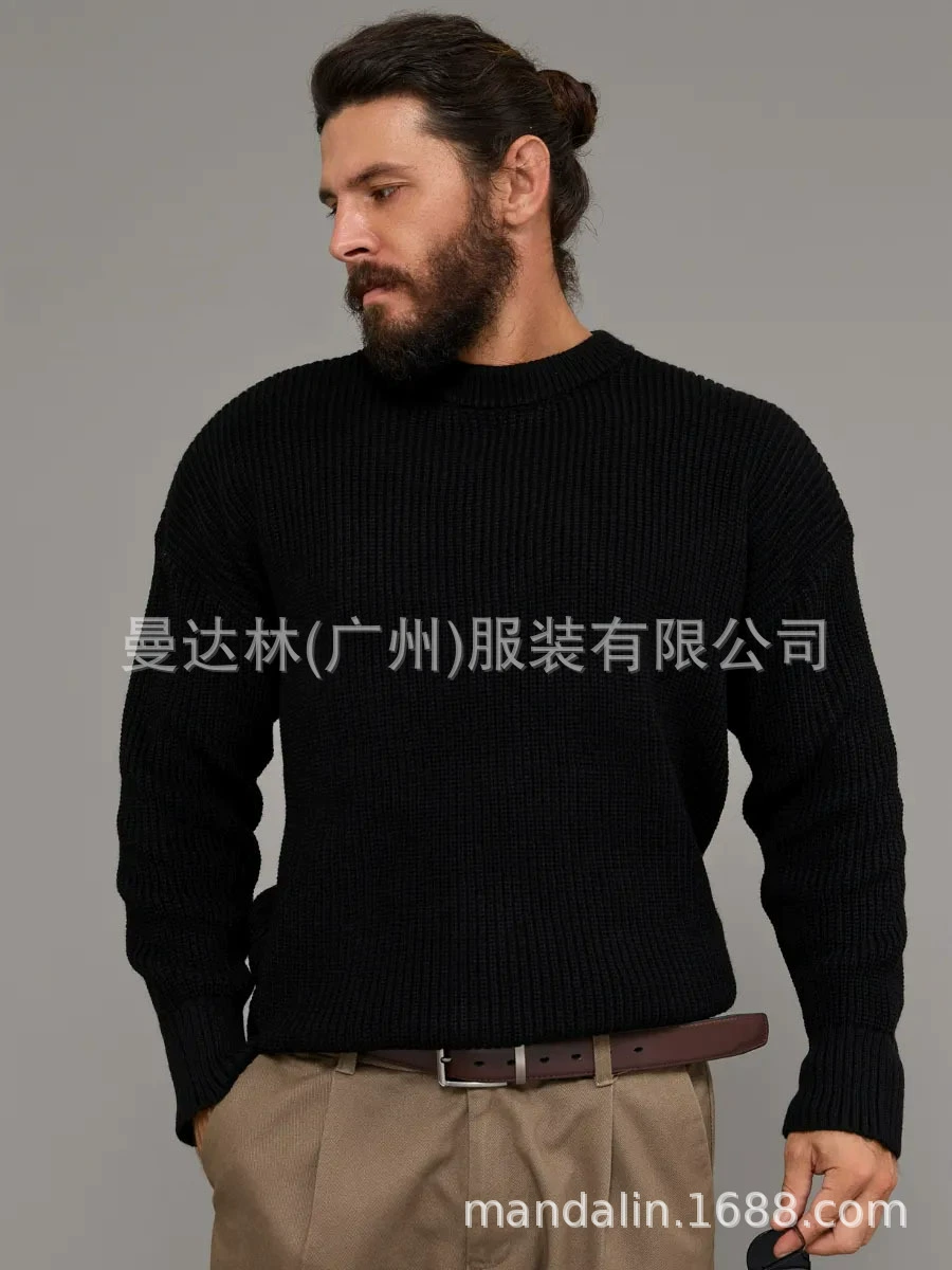 Свитер оверсайз вязаный crew neck loose knitted sweater для мужчин
