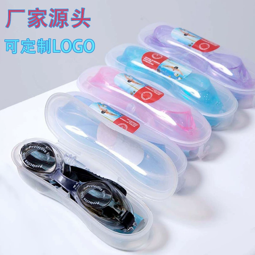 Детские и взрослые универсальные силиконовые плавательные очки 2025 года, водонепроницаемые, с антизапотевающим покрытием, в коробке, регулируемые, оптом, из ПВХ, высокой четкости