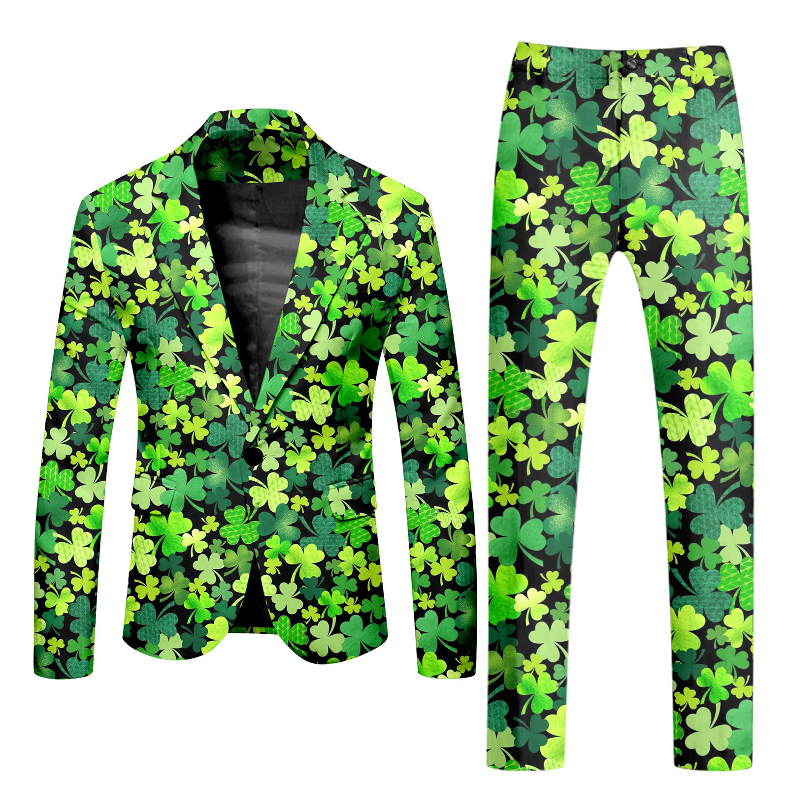 Traje verde fresco y enérgico Traje de estilo de personalidad casual de negocios Traje de un solo botón Pantalones delgados WL8-MR7