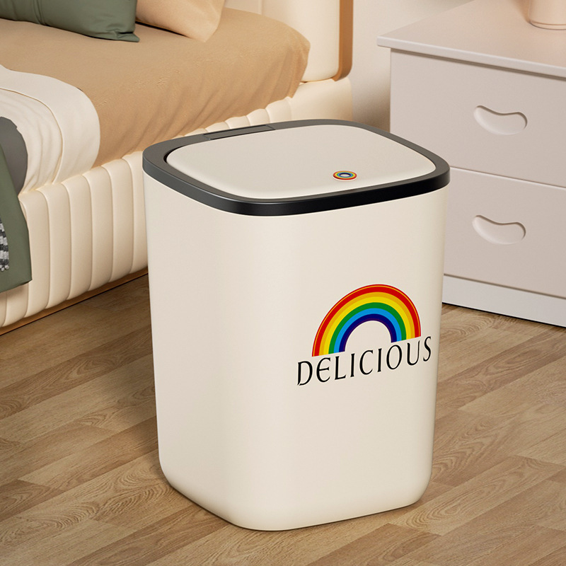 Trash Can Household 2025 New Style Living Room Accessible Luxury High-End Large Large Capacity Bathroom Kitchen Bedroom Bucket with Lid