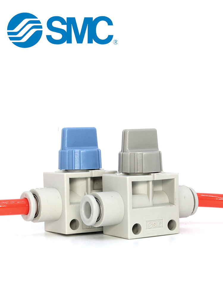 SMC手动阀气动开关阀VHK2二通三通VHK3-04F-06F-08F-10F-12F气阀