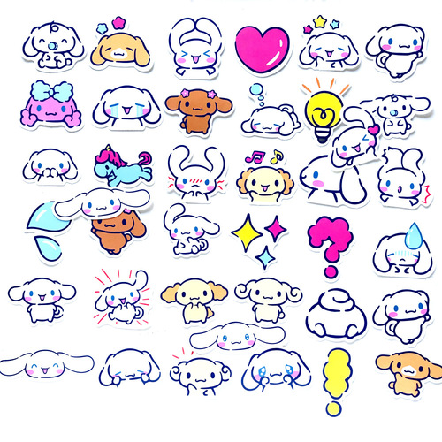 Sanli District Bird Sticker Kuromi Cinnamon Dog Melody hellokitty Pacha Dog Waterproof Handbook Sticker