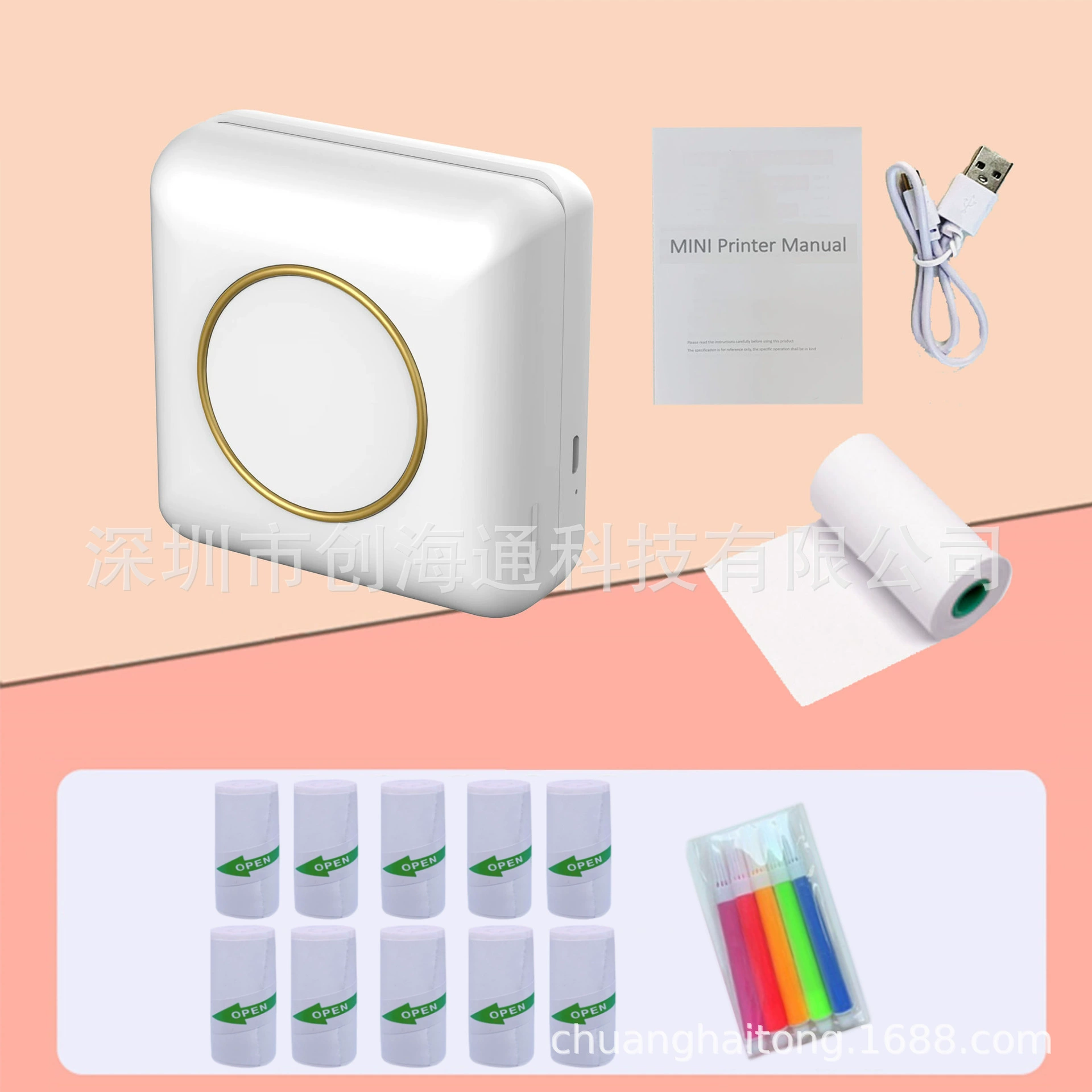 (Cross-border trading), pocket small printer, bluetooth