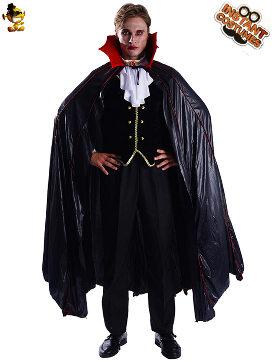Vampiro de los hombres adultos ropa fiesta Halloween Cosplay traje la etapa