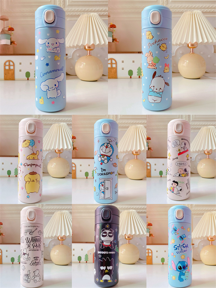 Pacha perro taza de vacío lindo estudiante de gran capacidad taza de agua taza de presión linda chica corazón estudiante Oficina hervidor de agua