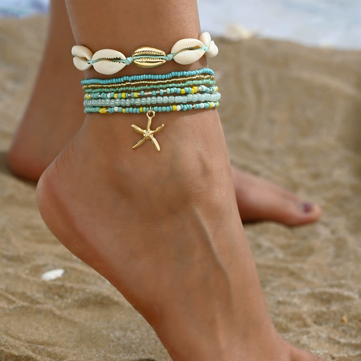 (), морская anklet браслет, Amazon, европейский стиль