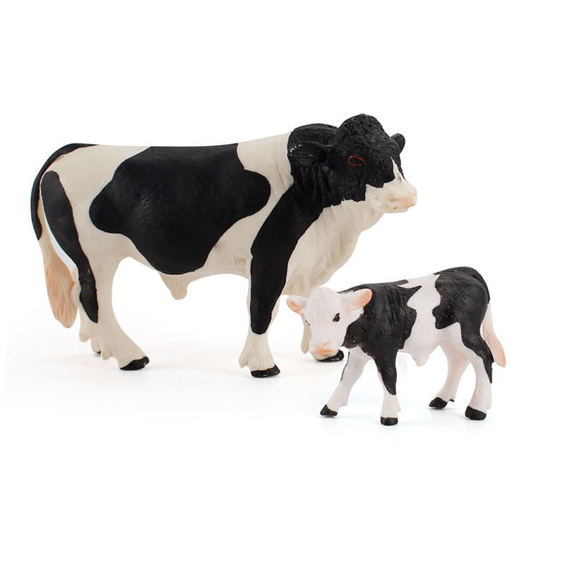 Transfronterizo simulación punto negro vaca modelo Toro vaca creativa granja aves de corral escena sólida estática decoración juguete