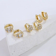 �Ĺ� ŷ�����ݸ߼��ж���Ȧͭ18K���ʯ���ζ��ǻ�Ů�� �羳��Ʒ