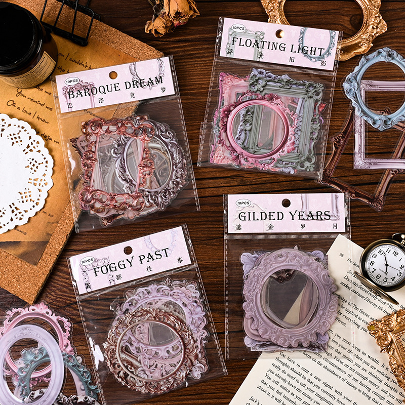 Vintage Hollow-Out European-Style Photo Frame Stickers Border Base Collage DIY Journal Adhesive Decoration Material Pattern Stickers Vintage Hollow-Out European-Style Photo Frame Stickers Border Base Collage DIY Journal Adhesive Decoration Material Pattern Stickers