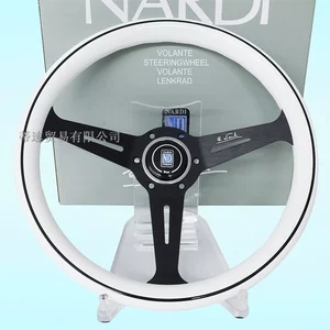 Universal 14 düym 350mm Ağ ABS Sükan, 74mm deşik məsafəli yarış sükanı