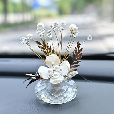 Car Interior Modification, Car ornaments - 1166-crystal-lucky-flower