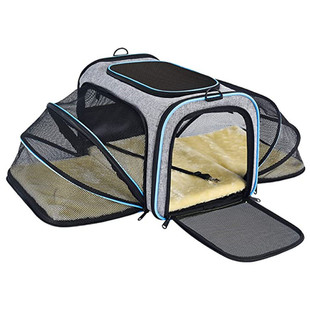 Cross-Border Breathable Cat and Dog Shoulder Bag Double Expansion Large Capacity Pet Bag Travel Portable Breathable Crossbody Cat Bag