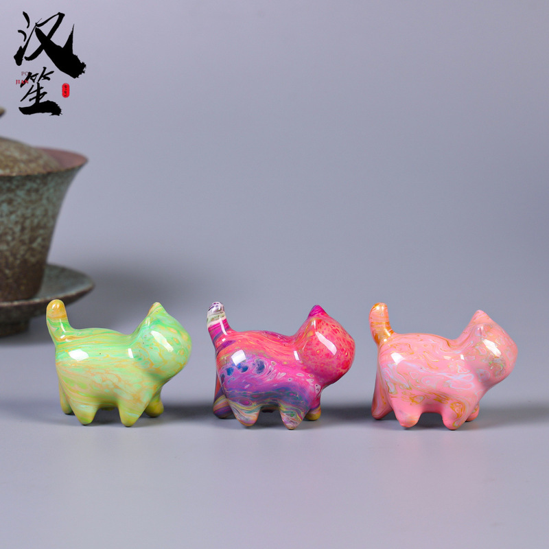 大きな漆の子猫漂白猫先生手作りペンダント装飾品工芸品茶ペット装飾品|undefined