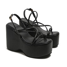 Y 13953 Thick Platform Wedge Sandals ����¸���Ь ŷ���羳��