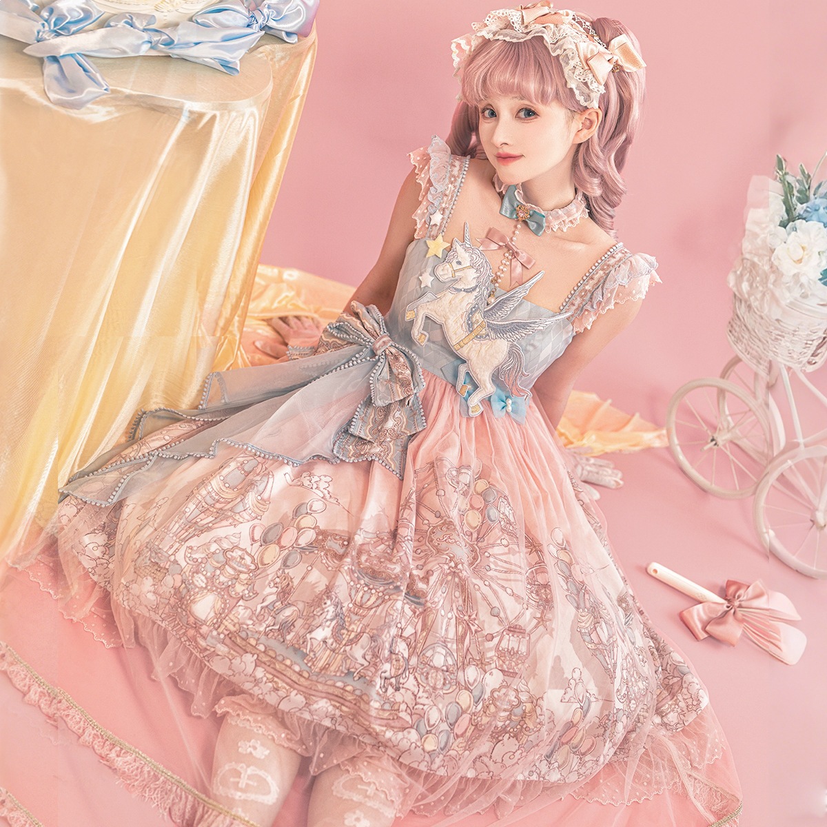 2026 Xiong Doujiang Original Cloud Paradise Lolita Women's Dress Daily Lolita Sweet Dress 7283