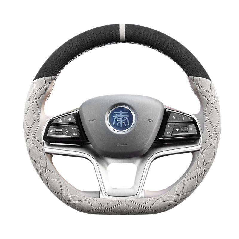 Чехол на руль для BYD Qin plus зимой, Qin plusdmi, Qin plusev, Qin ev, велюровый противоскользящий ультратонкий