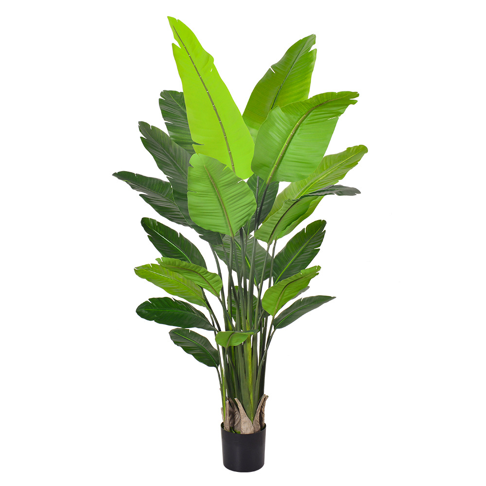 Plantas verdes artificiales transfronterizas, palmera bananera grande de viajero, plantas en maceta con un toque de alta gama, plantas artificiales simuladas, plantas verdes artificiales al por mayor.