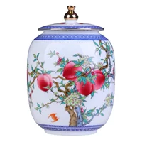 Jingdezhen 1 Jin небольшой размер керамическая банка для чая Бытовая герметичная влагостойкая банка для хранения черного чая пуэр белый чай
