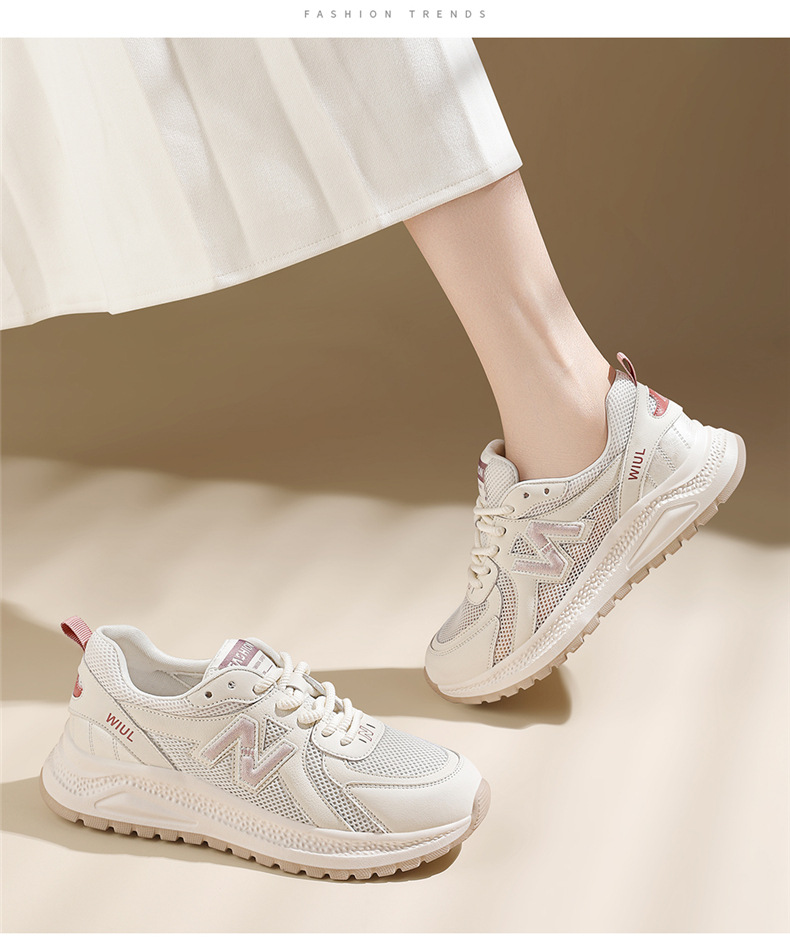 Giày sneaker nữ đế dày lưới thoáng khí mùa hè 2025 — Màu sắc thẻ JST 7150m, JST 7150m Tím chi tiết 7