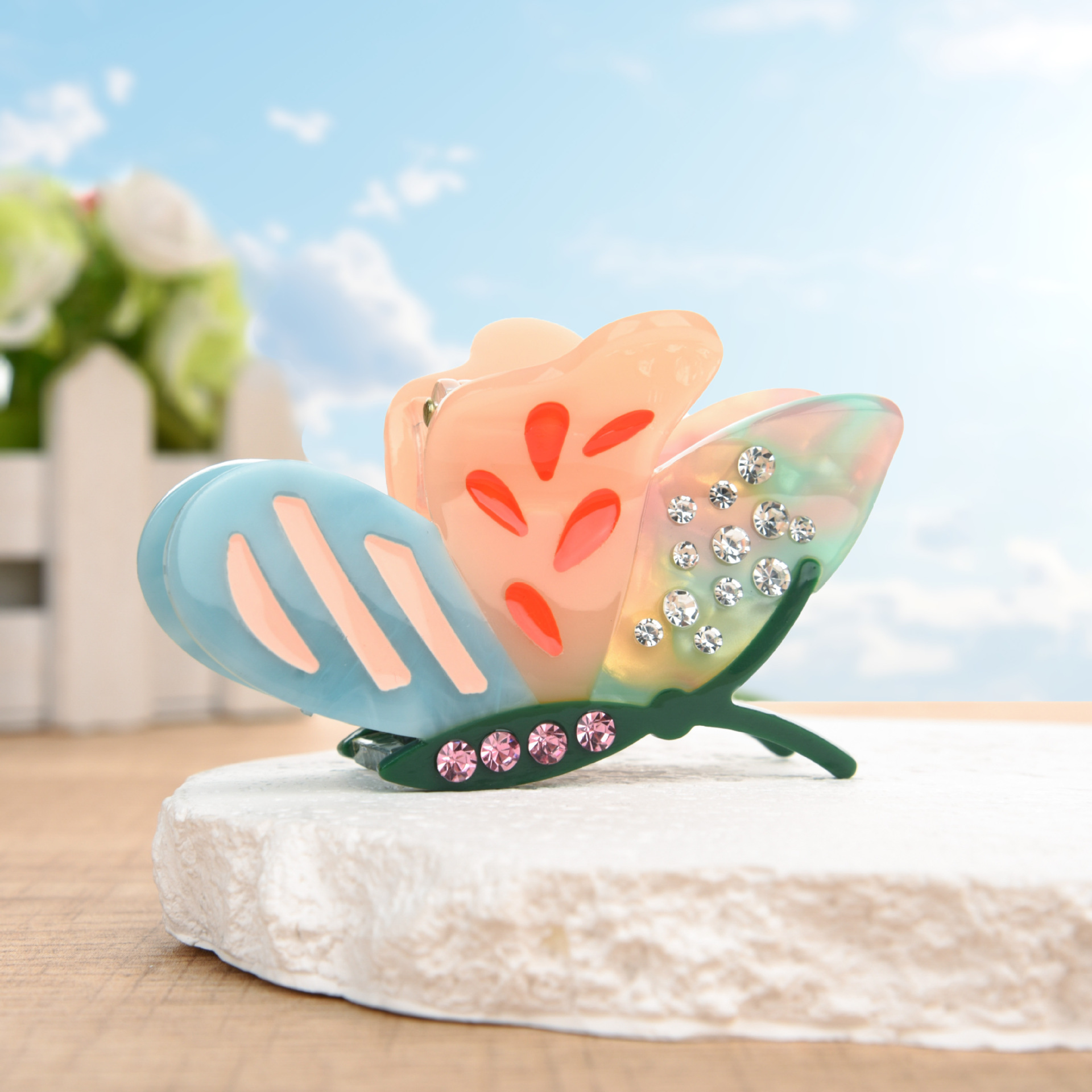 50g Weight Hair Claws Hair Accessories Type 1 Piece Quantity Holiday, Daily Occasion Acetic acid sheets Material Butterfly Pattern Women's Gender Sweet, Simple Style Style Women's Sweet Simple Style Butterfly Acetic Acid Sheets Hair Claws 4