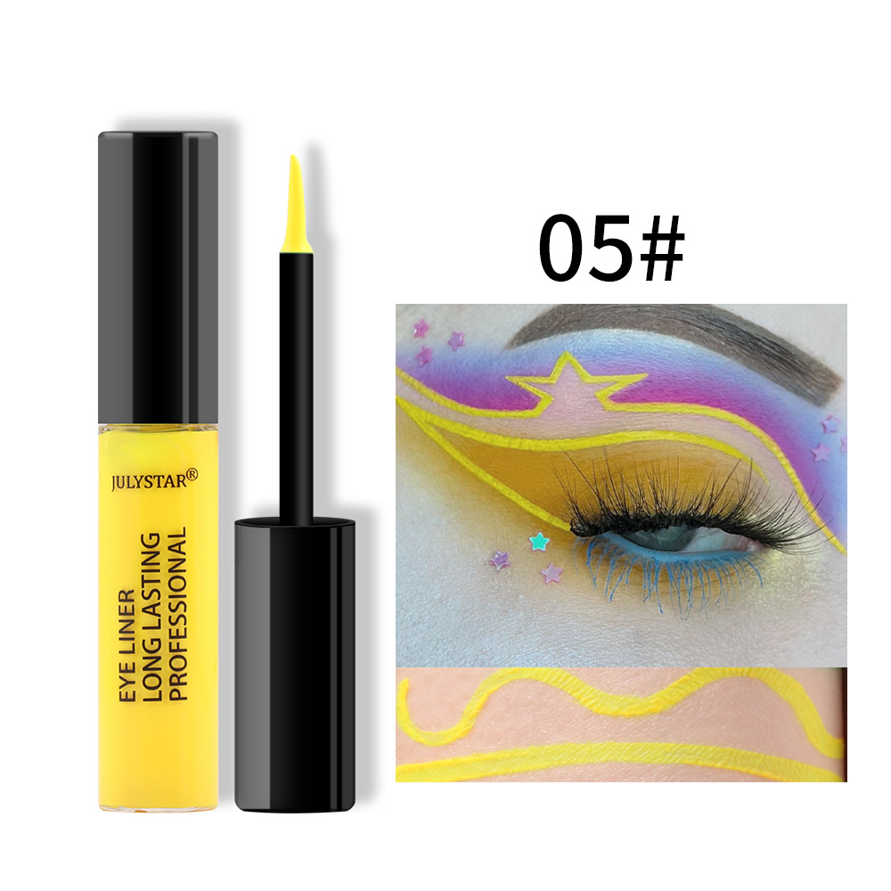 julystar Southeast Asia Foreign Trade Cool Black Eyeliner Liquid Pen Cross-border Europe and America Waterproof Colored Eyeliner Pen Set Wholesale undefined
