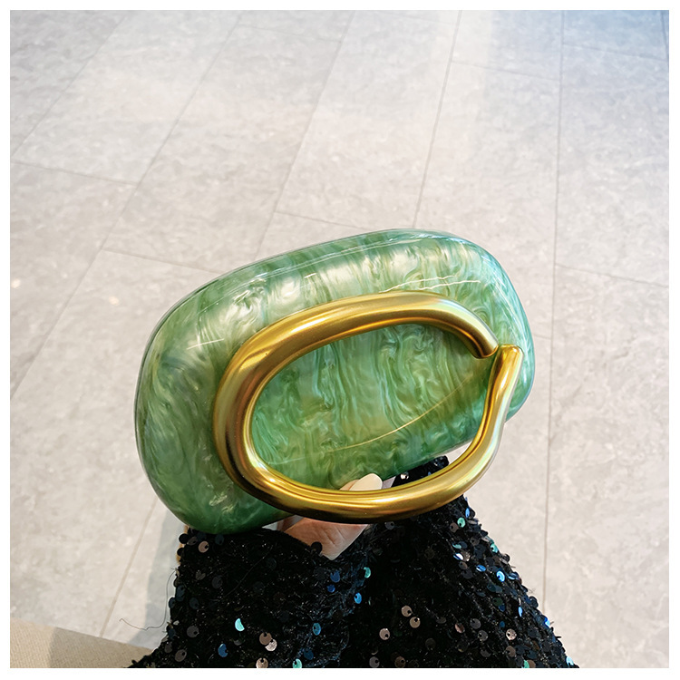 Bolsa de cena transfronteriza, dama de alto nivel, bolsa de mano de lujo ligera, cadena de bolsas acrílicas, bolsas de mano de boda