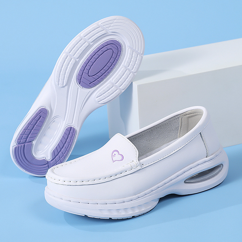 Nurse Shoes, Women's Soft-Soled Plus Velvet Doctor Work Shoes, Thick-Soled Non-Slip Flats Medical Shoes, Comfortable and Non-Tiring Feet, Breathable Shoes