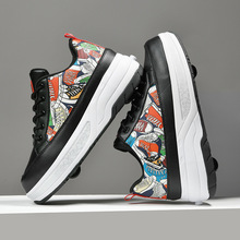 儿童暴走鞋轮滑男童四轮爆走鞋学生隐形溜冰鞋隐形女童带轮子的鞋