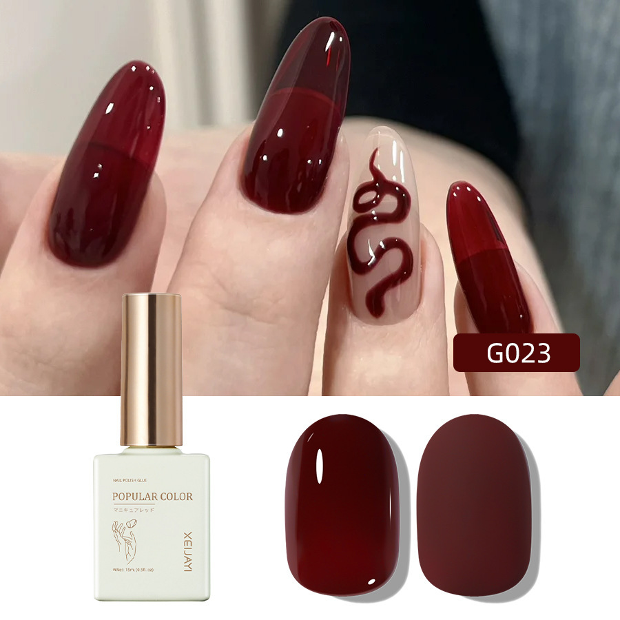 Pure Color new white nail polish glue nude transparent nail polish shop special high-grade nail polish lasting firm Factory wholesale