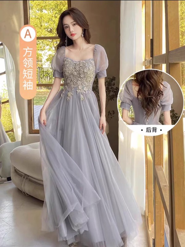 绝美伴娘服中式2025新款秋冬姐妹裙小众高级感毕业生日轻奢晚礼服|undefined