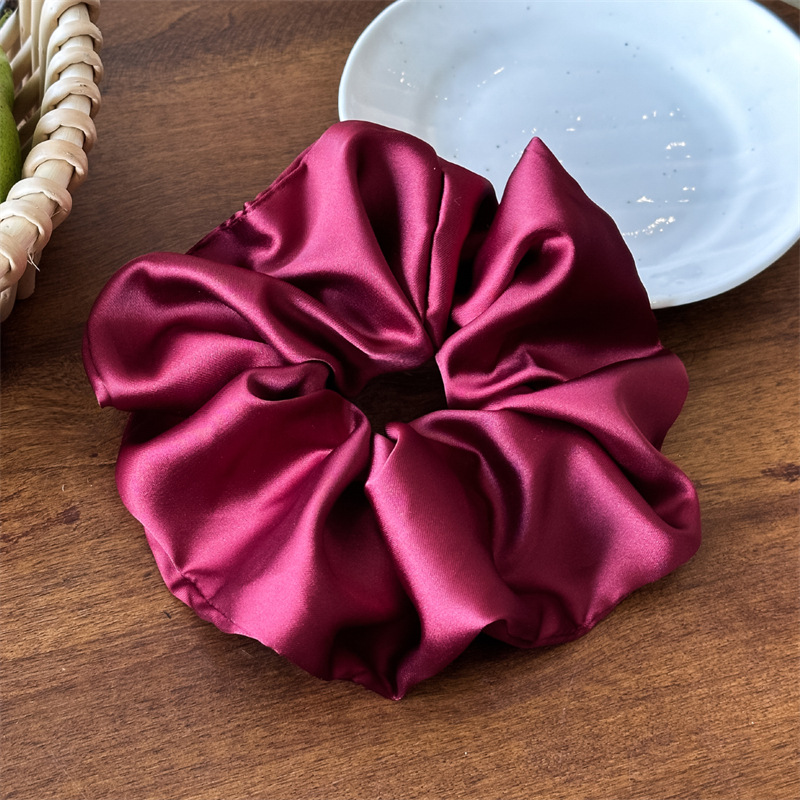 29g Weight Hair Tie Hair Accessories Type 1 Piece Quantity Casual, Holiday, Street Occasion satin Material Solid Color Pattern All Seasons Season Women's Gender Elegant, Lady, Advanced Sense Style Elegant Lady Advanced Sense Women's Solid Color Satin Hair Tie 13