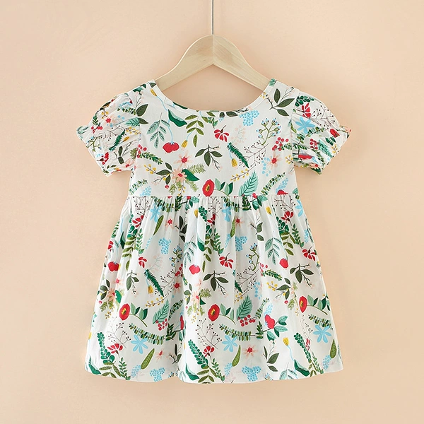 Red Flower and Green Leaf Dress