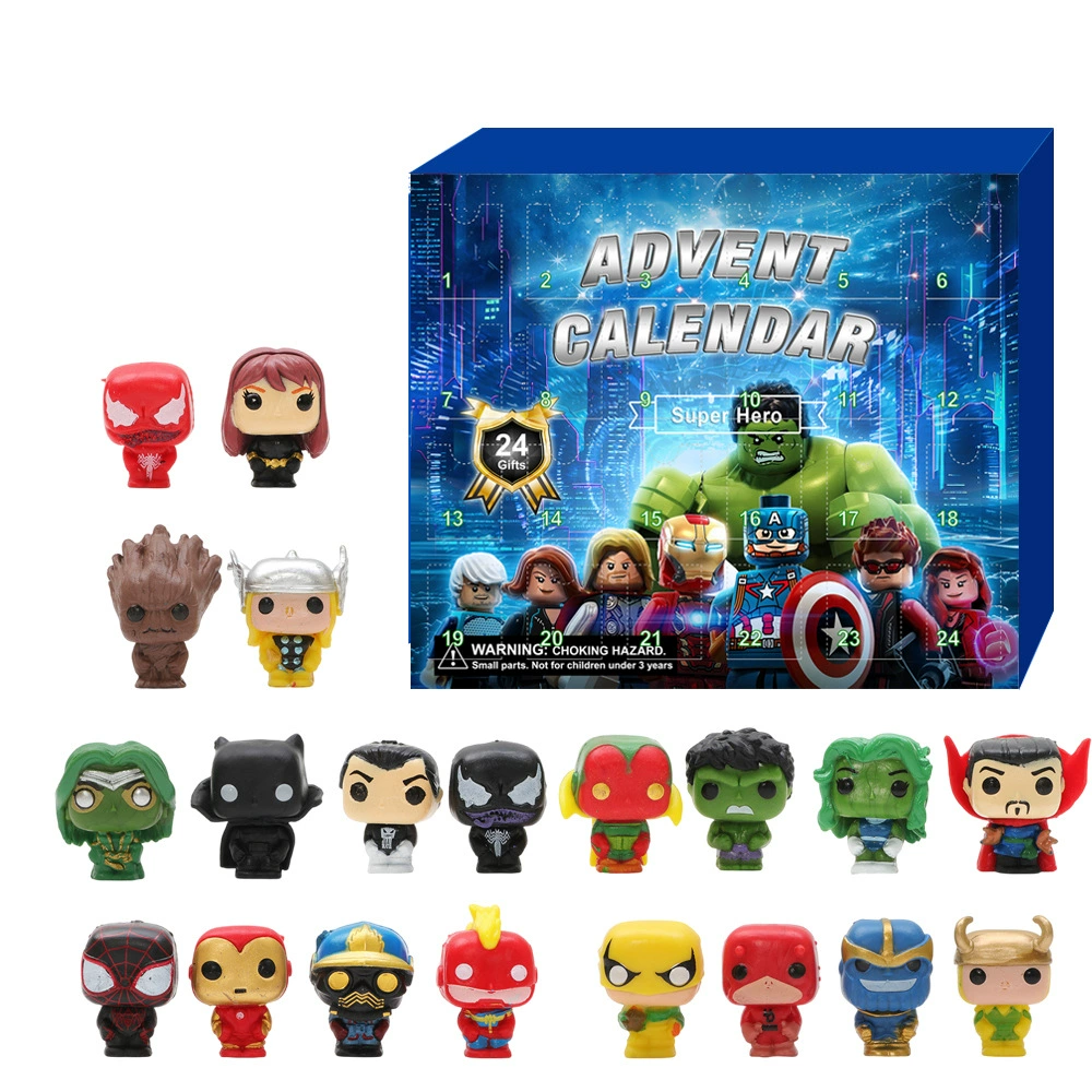 Рождественский календарь обратного отсчёта Amazon Marvel, коробка, рождественский адвент-календарь, 24 подарка