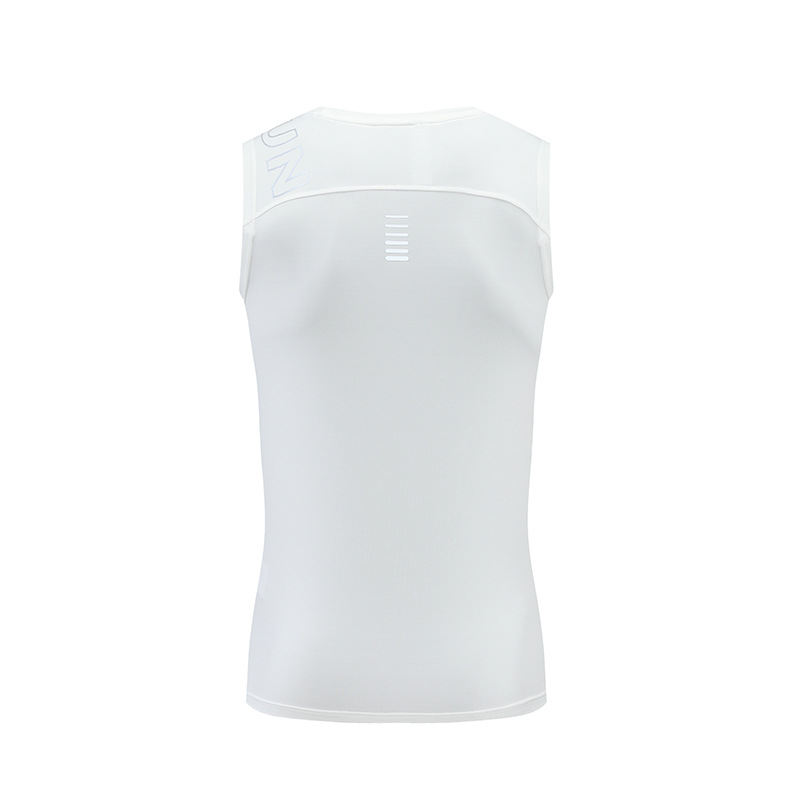 Verano de los hombres de maratón entrenamiento de secado rápido chaleco deportivo fitness sin mangas suelta transpirable chaleco en stock impreso