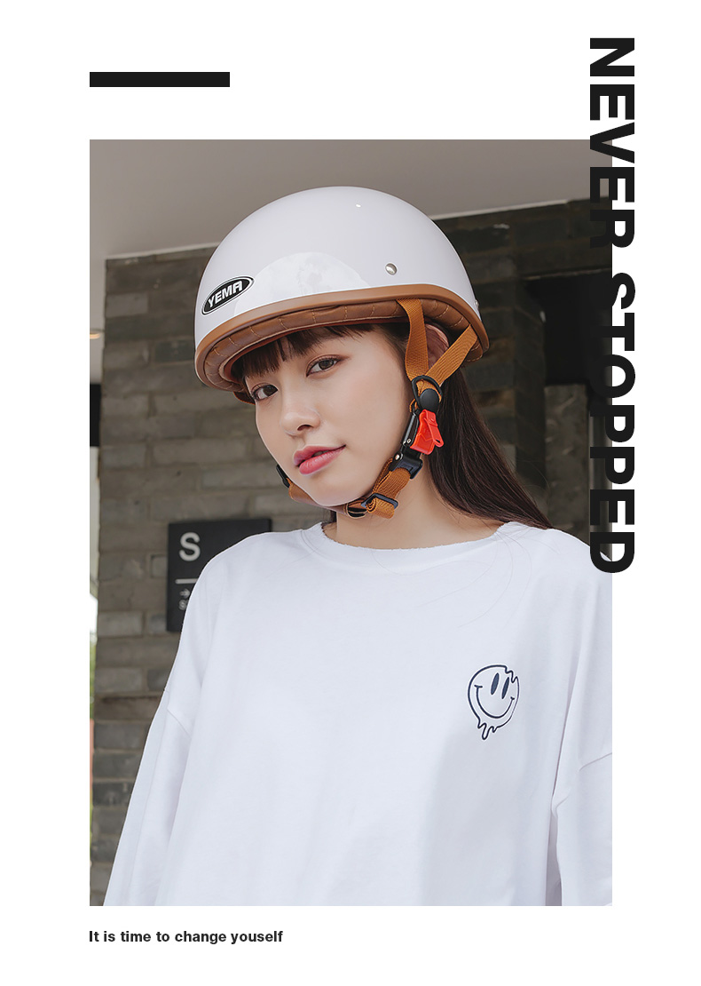 3C Certified Electric Motorcycle Helmet Men's Retro Half Helmet