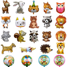 网红卡通丛林动物长颈鹿卡通动物造型铝膜气球儿童生日派对装饰