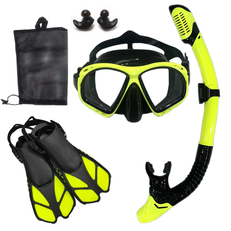 Outdoor Sports Equipment, Professional Free Swimming Fins, Diving Goggles, Snorkel Three-Piece Set, Snorkeling Three-Piece Set