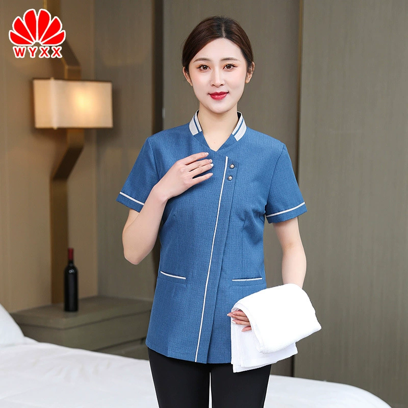 Одежда для уборки с коротким рукавом Женская рабочая одежда в гостиничном номере Летняя уборка имущества уборка тетя Пай