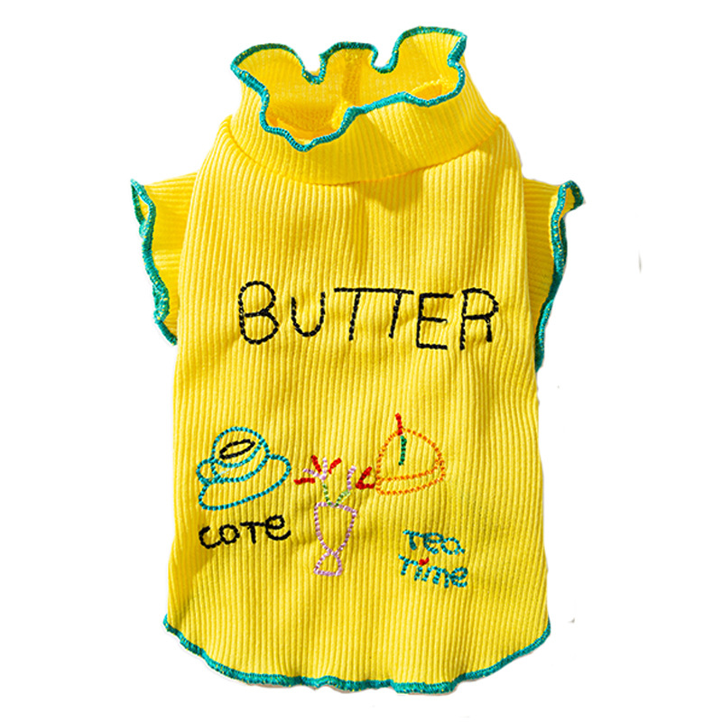 Primavera y verano perros dos pies ocio té de la tarde ropa doméstica perros pequeños y gatos aire acondicionado ropa de peluche ropa de mascotas