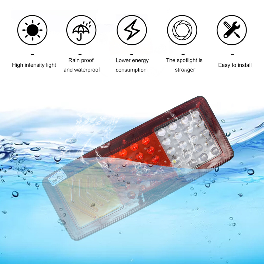 Ventas de fábrica remolque de Camión Europeo LED luz trasera coche eléctrico LED luz trasera fluorescente logística coche pequeña Luz