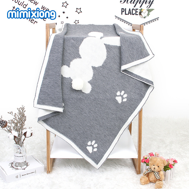 Ins venta caliente otoño e invierno dibujos animados bebé tridimensional conejo manta manta manta bebé manta