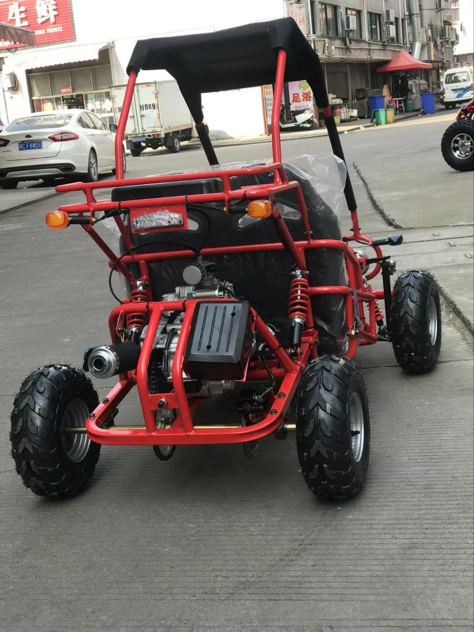 Square Park Venue Track Amusement Park Gasoline Electric Motorcycle Two-Seater Indoor and Outdoor Children's Beach Go-Kart